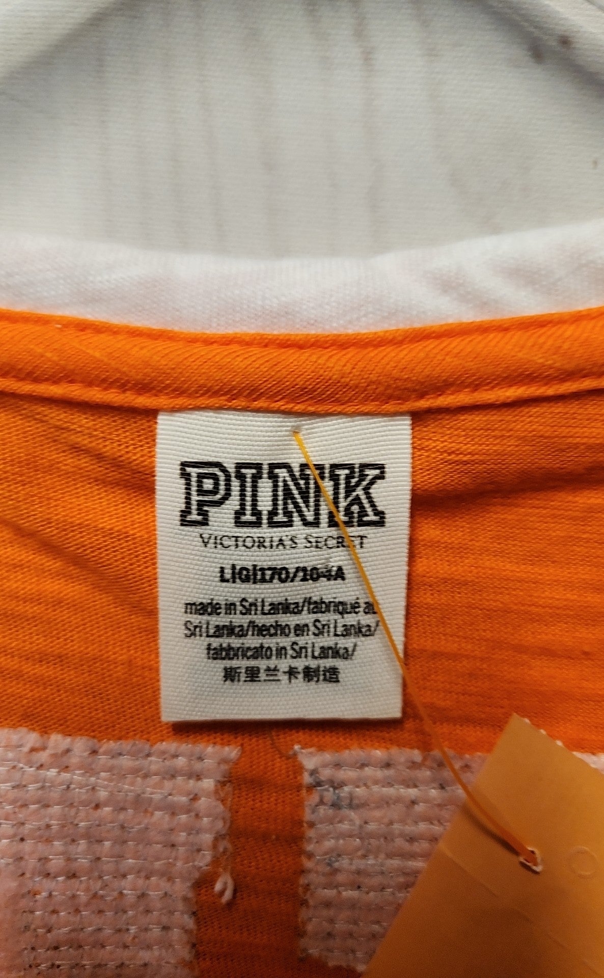 Pink Women's Size L Orange Long Sleeve Top