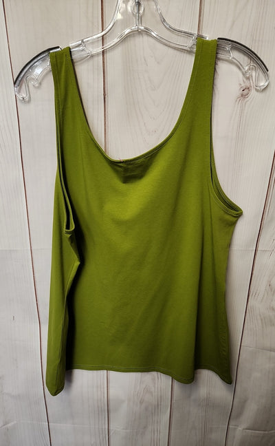 J Jill Women's Size XL Green Sleeveless Top