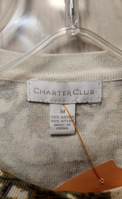 Charter Club Women's Size M Green Cardigan