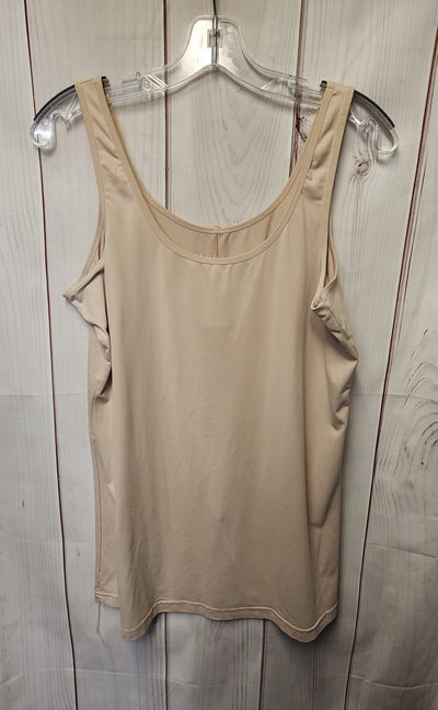 Serra Women's Size XL Beige Sleeveless Top