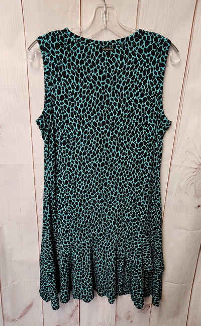Michael Kors Women's Size L Black & Green Dress