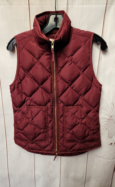 J Crew Women's Size XXS Red Vest
