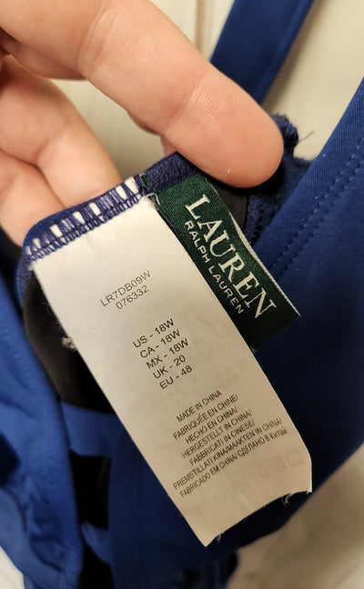 Lauren by Ralph Lauren Women's Size 18 Blue Swimsuit
