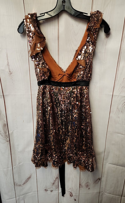 Free People Women's Size 2 Copper Sequined Dress