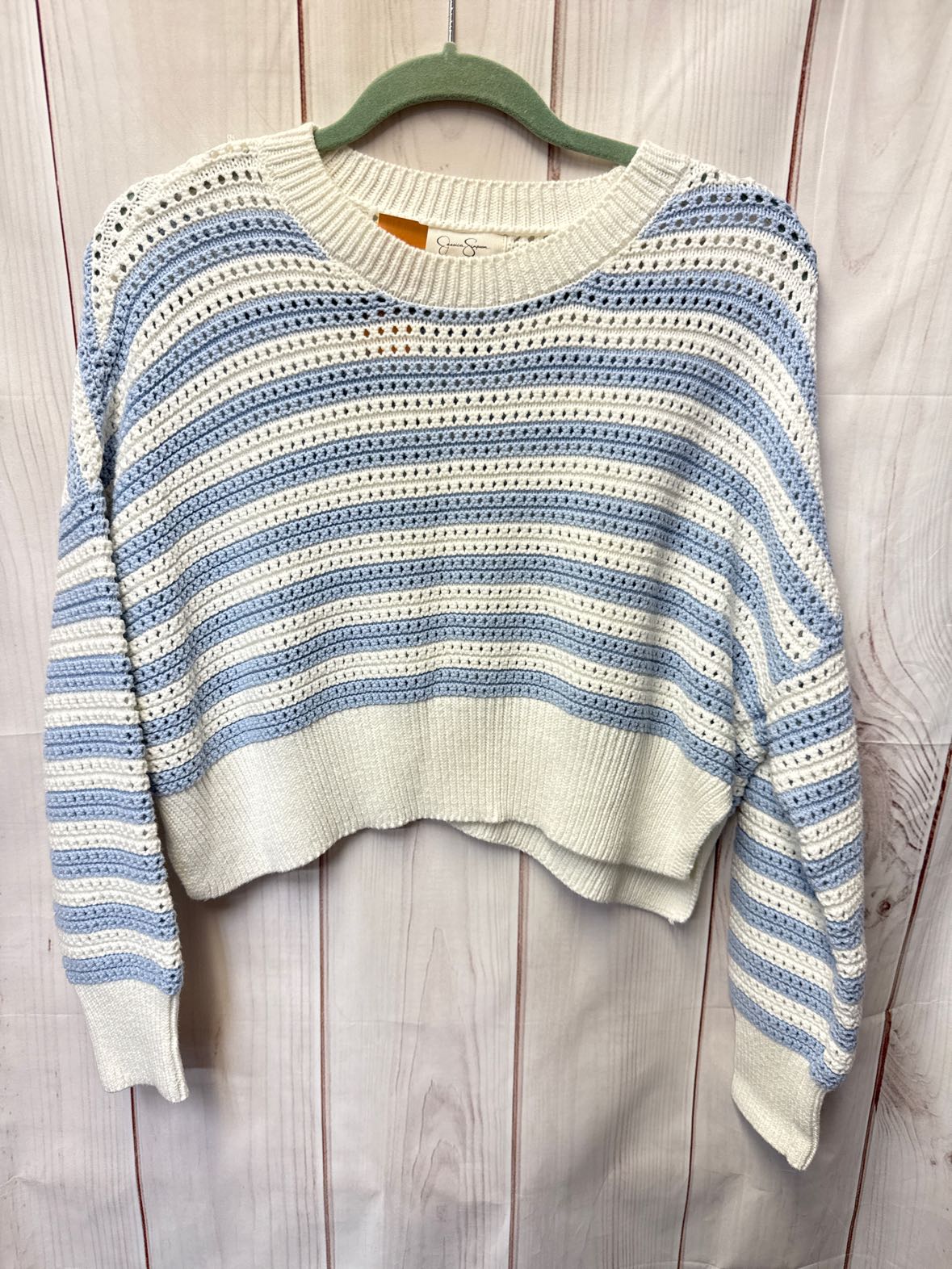 Jessica Simpson Women's Size L White & Blue Sweater