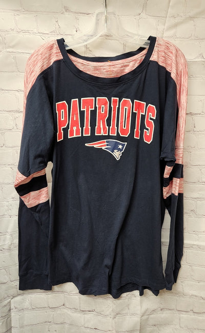 New England Patriots NFL Women's Size XL Navy Long Sleeve Top