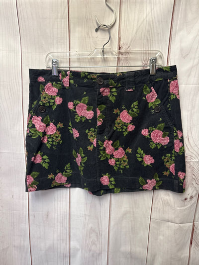Wild Fable Women's Size 14 Black Floral Skirt