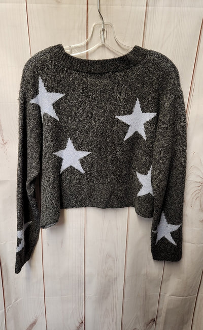 Pink Rose Women's Size M Gray Sweater