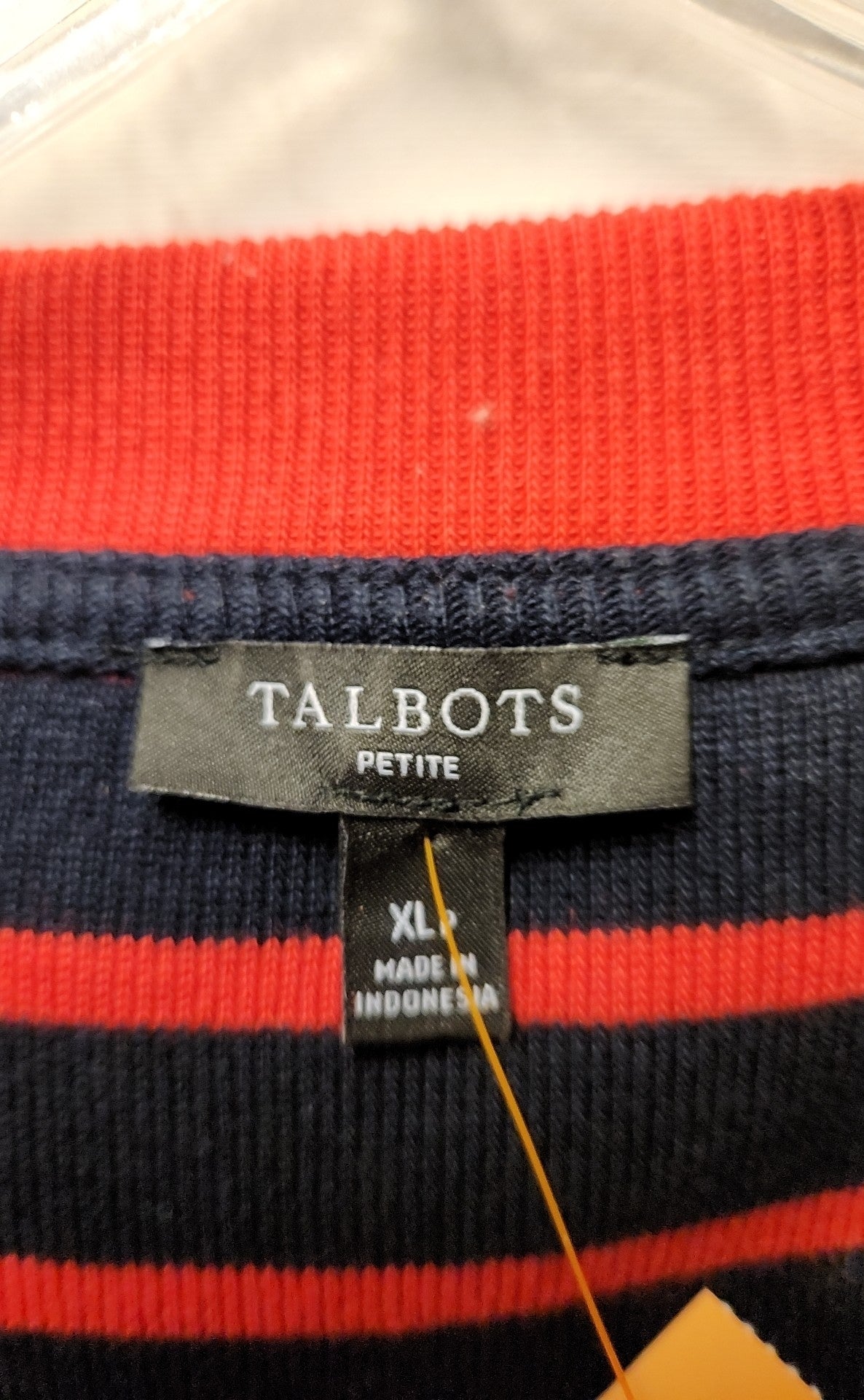 Talbots Women's Size XL Petite Black & Red Cardigan