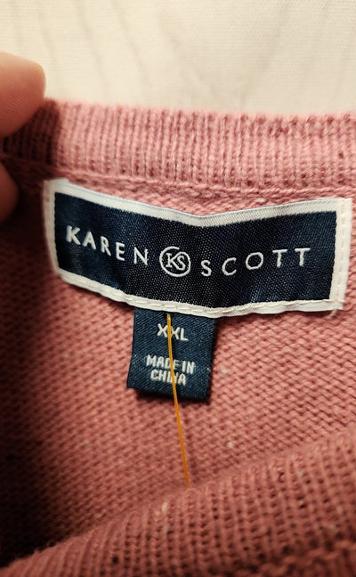 NWT Karen Scott Women's Size XXL Pink Sweater