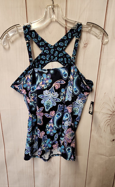 NWT Women's Size 16 Blue Swim Top