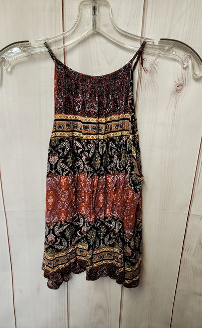 Sophie Rue Women's Size L Red & Black Sleeveless Top