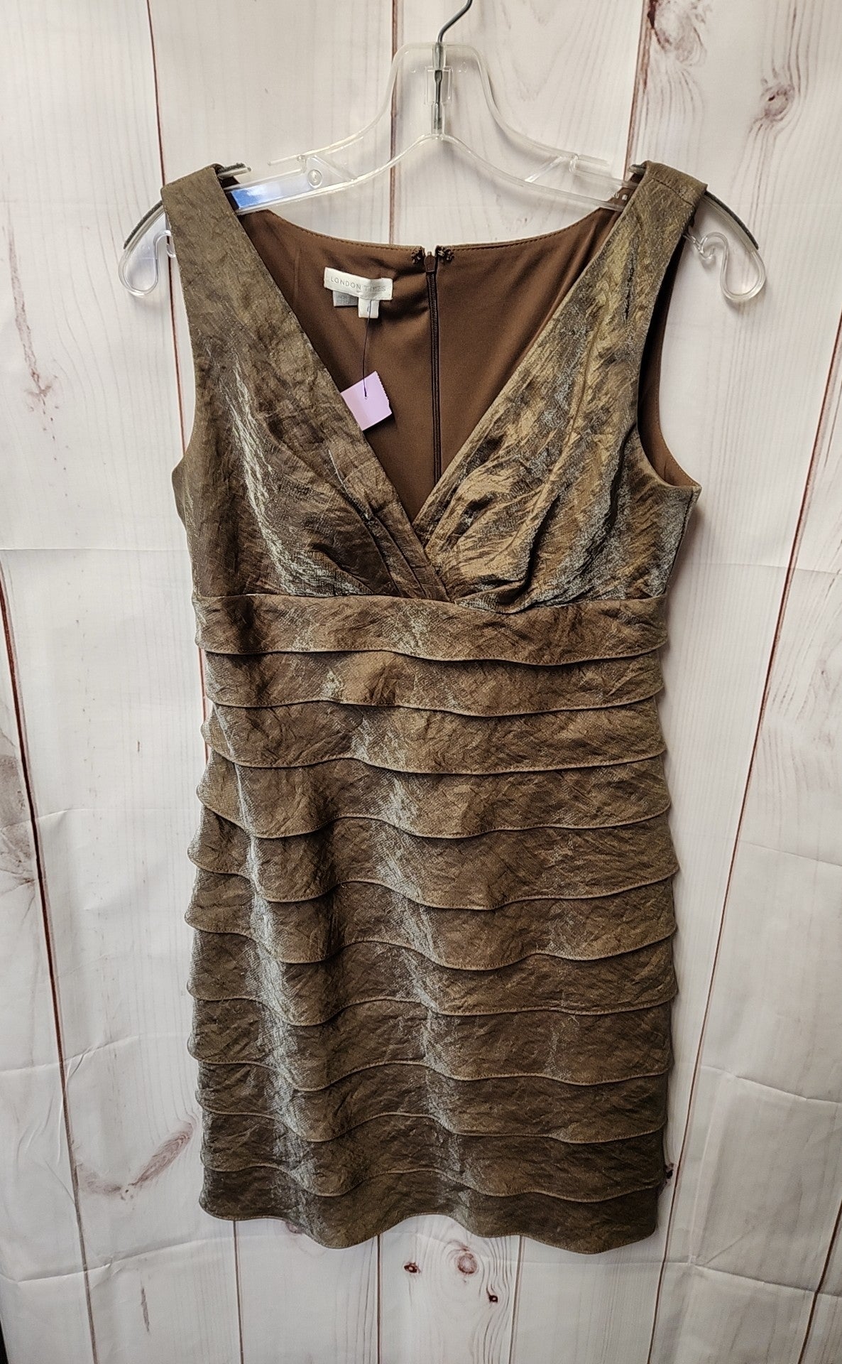 London Times Women's Size 4 Brown Dress