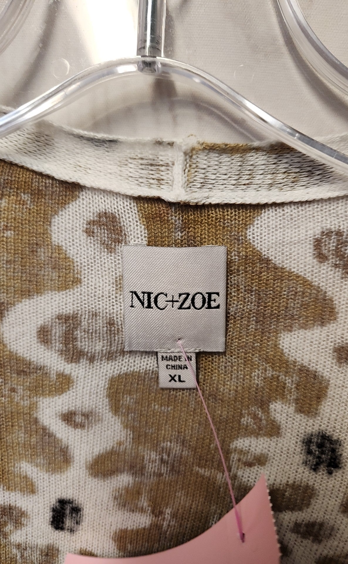 Nic & Zoe Women's Size XL Brown Cardigan