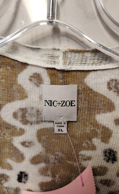 Nic & Zoe Women's Size XL Brown Cardigan