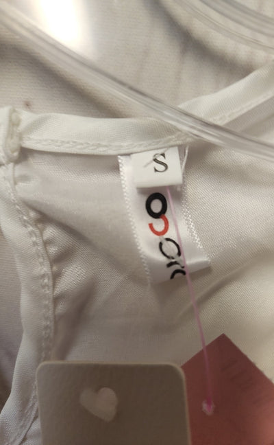NWT Order Plus Women's Size S White Short Sleeve Top
