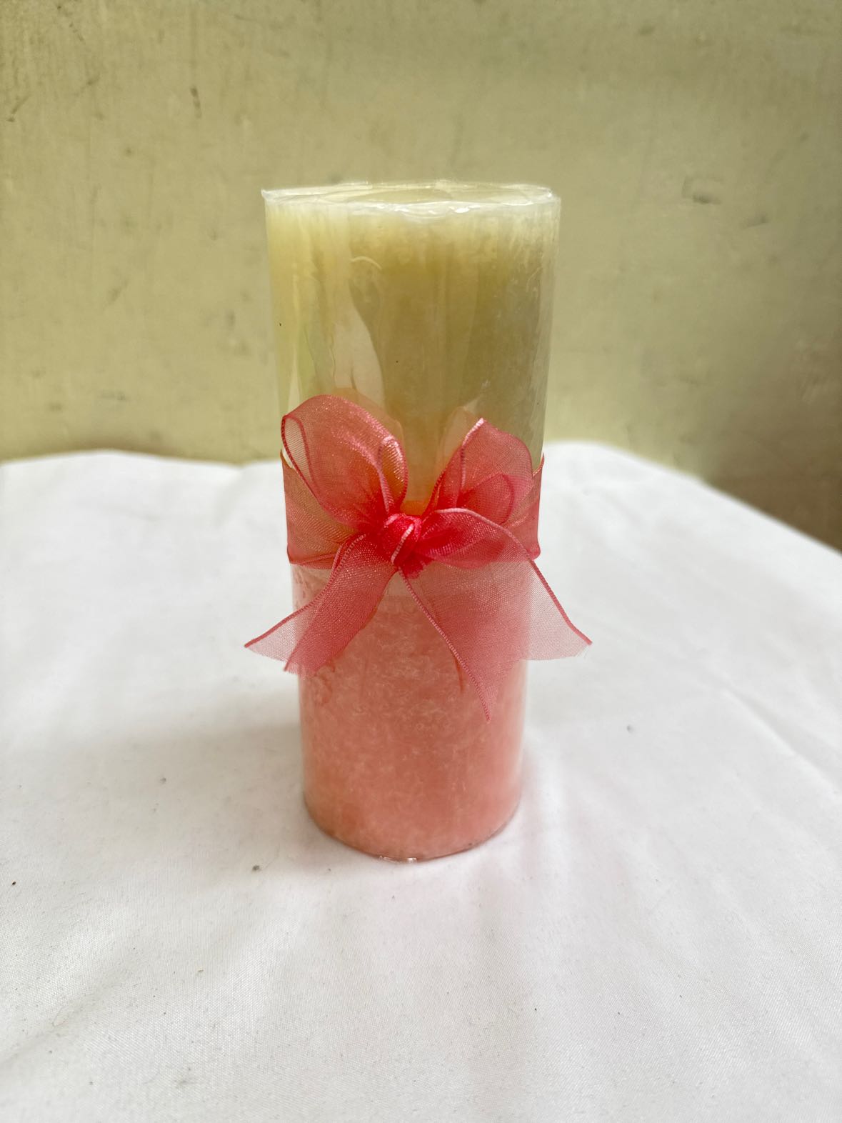 Pink Pillar Candle