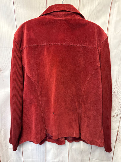 Live A Little Women's Size 3X Red Leather Jacket