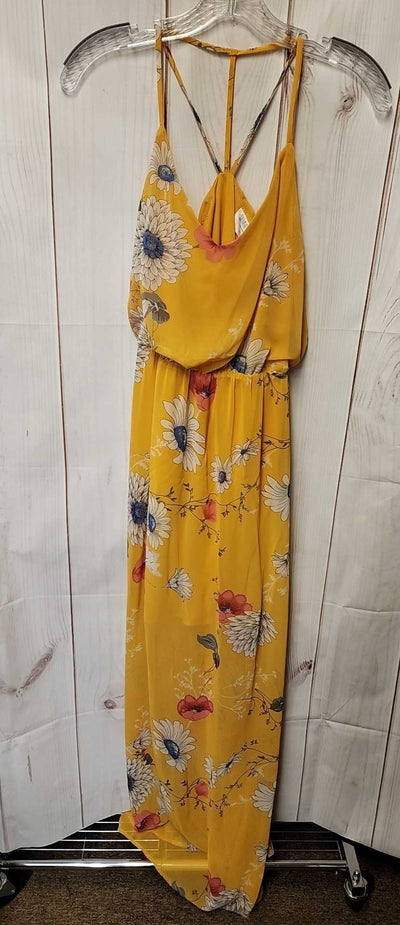 Sienna Sky Women's Size M Yellow Floral Dress