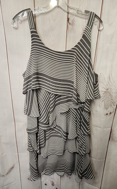 Signature by Robbie Bee Women's Size 14 Gray Dress