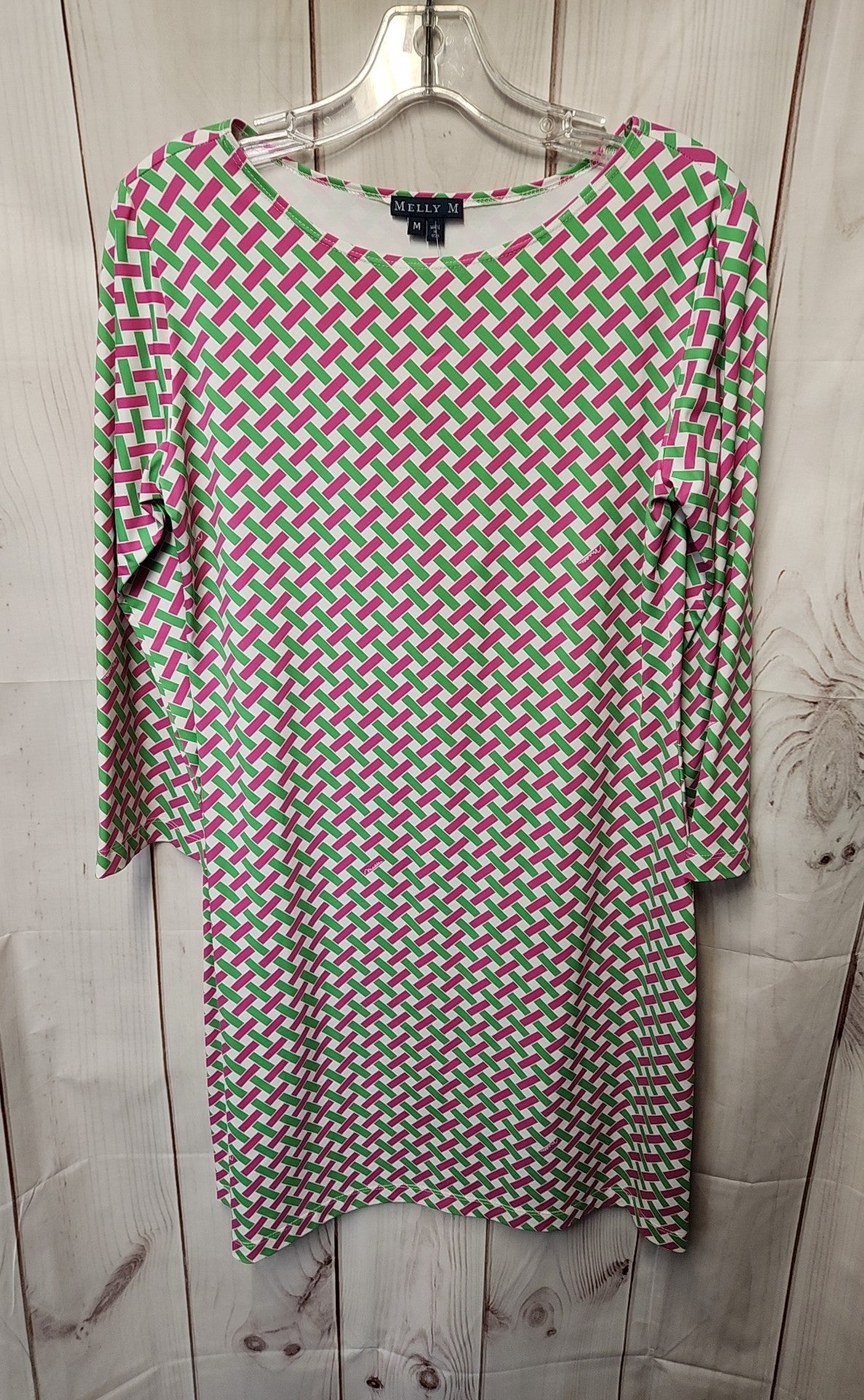 Melly M Women's Size M Green & Pink Dress