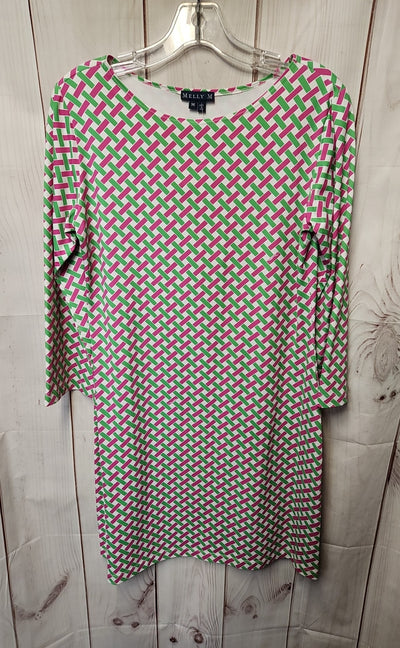 Melly M Women's Size M Green & Pink Dress