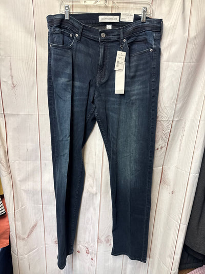 NWT Calvin Klein Men's Size 36x34 Blue Jeans Straight