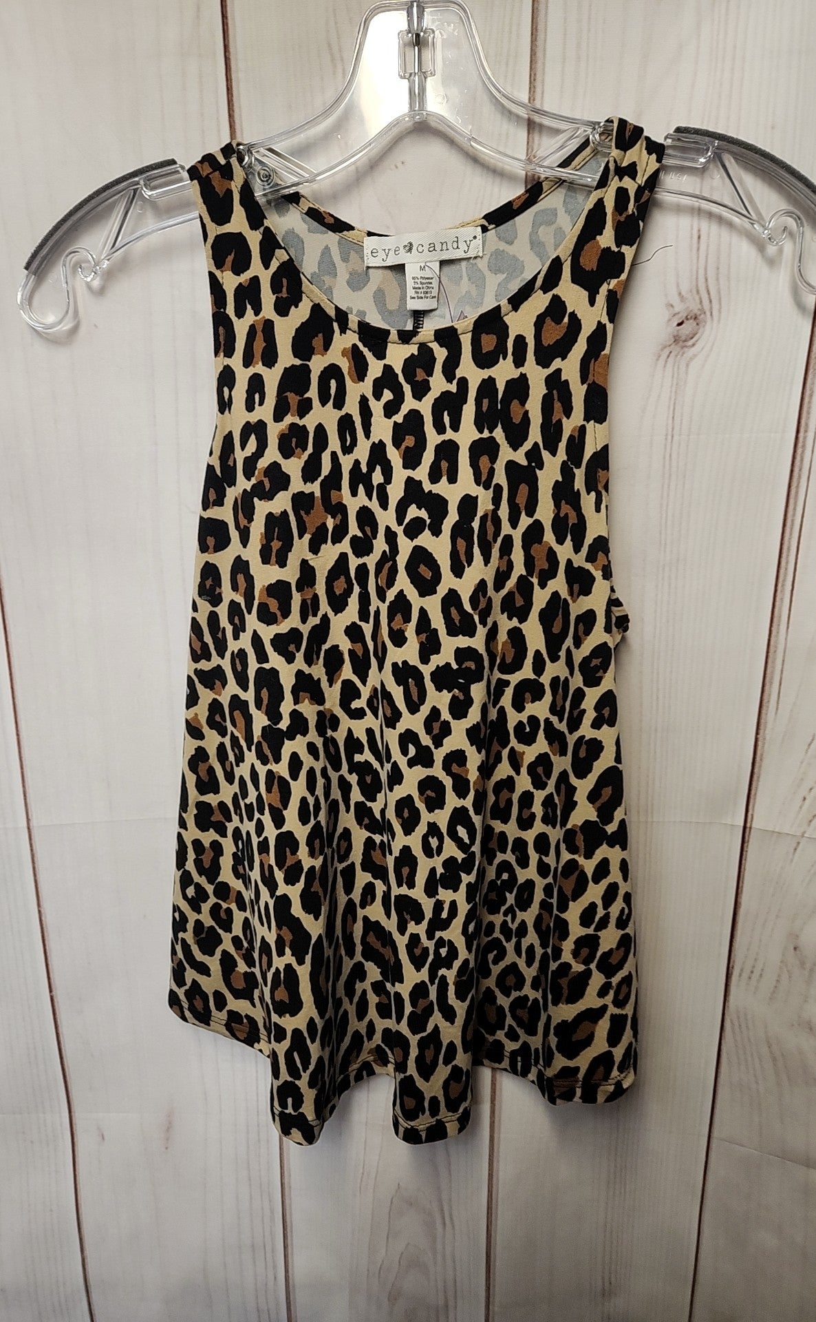 Eye Candy Women's Size M Brown Animal Print Sleeveless Top
