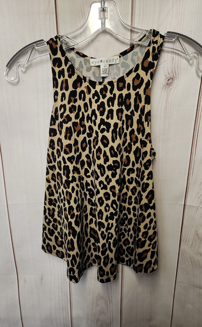 Eye Candy Women's Size M Brown Animal Print Sleeveless Top