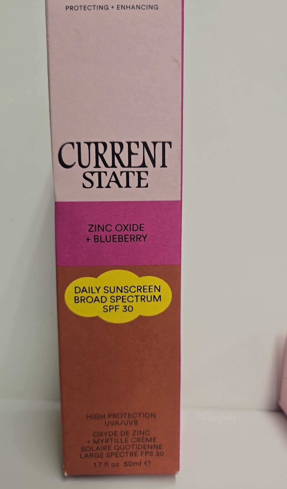 NIB Current State Zinc Oxide & Blueberry Daily Sunscreen SPF30 1.7oz Cosmetic