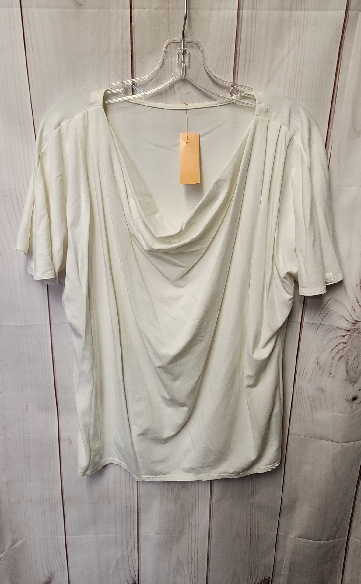 Encircled Women's Size XXL White Short Sleeve Top