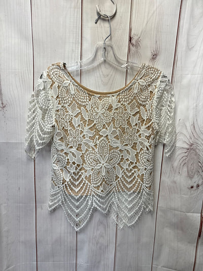 Express Women's Size XS White Short Sleeve Top