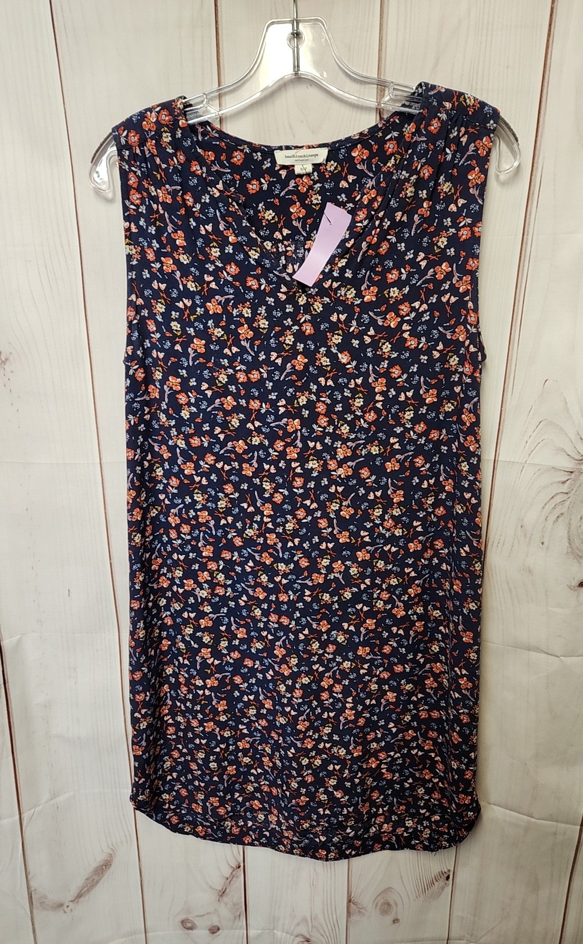 Beach Lunch Lounge Women's Size S Navy Floral Dress