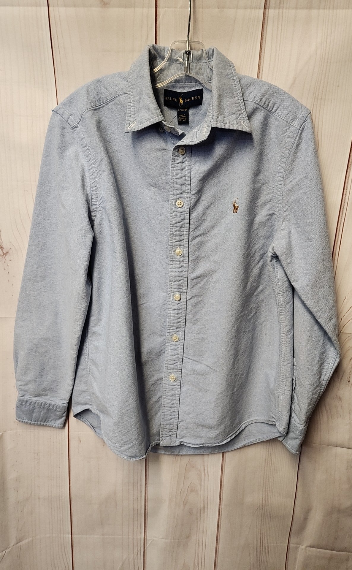 Ralph Lauren Boy's Size 14/16 Blue Shirt