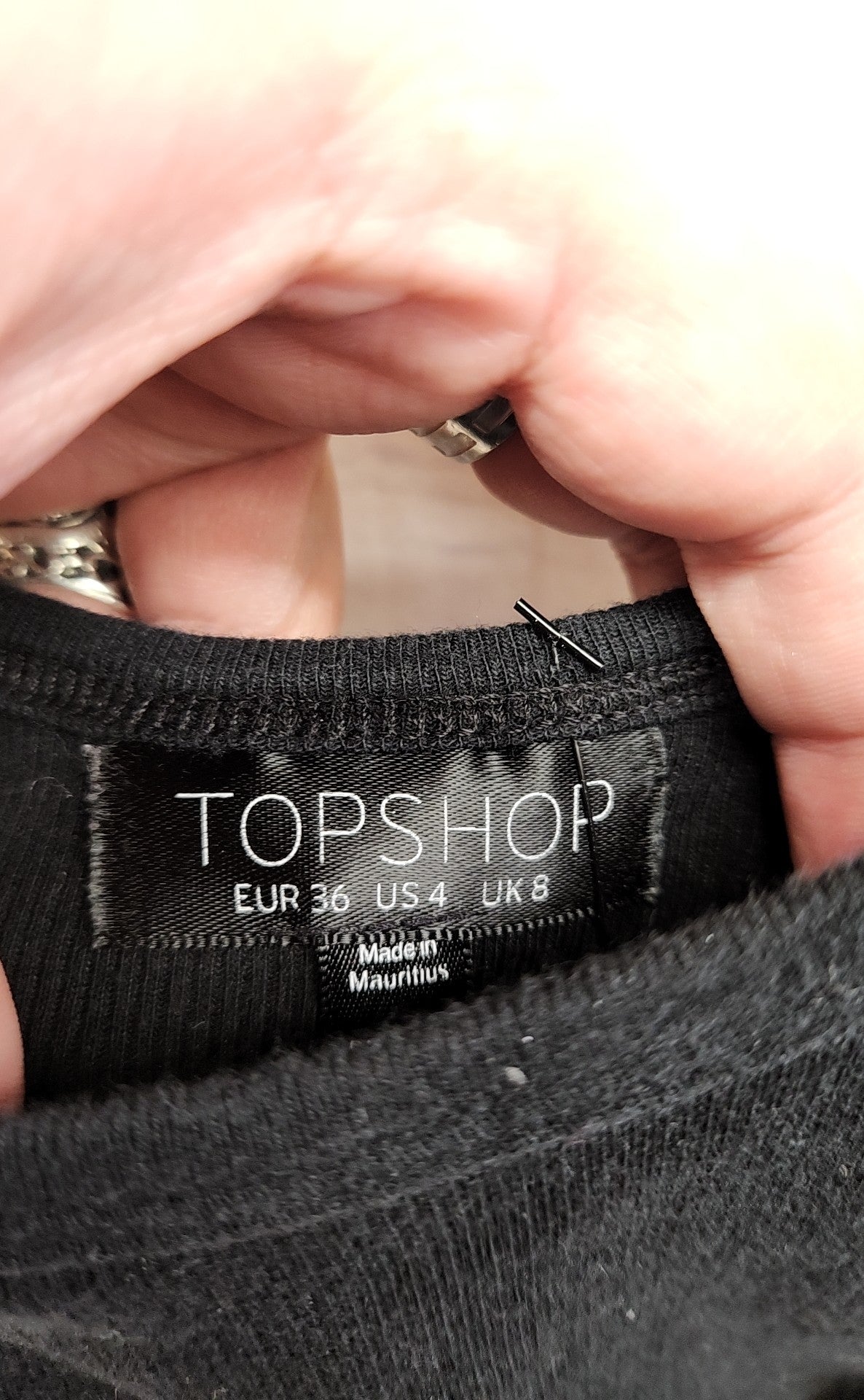 Topshop Women's Size 4 Black Sleeveless Top