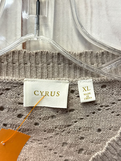 Cyrus Women's Size XL Tan Cardigan