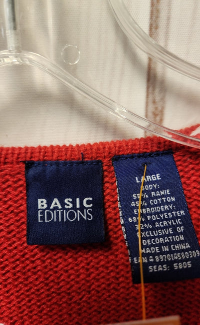 Basic Edition Women's Size L Red Vest