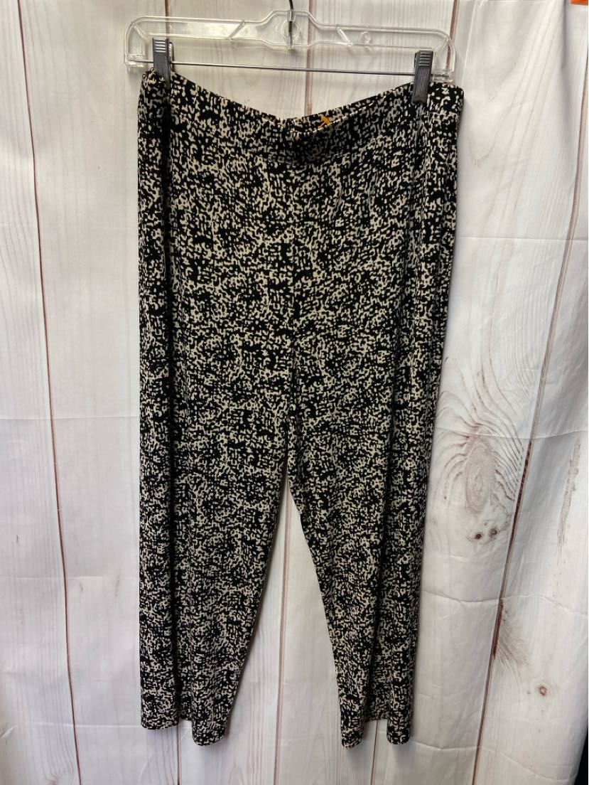 Chico's Women's Size 2 = 12 Black & Brown Pants