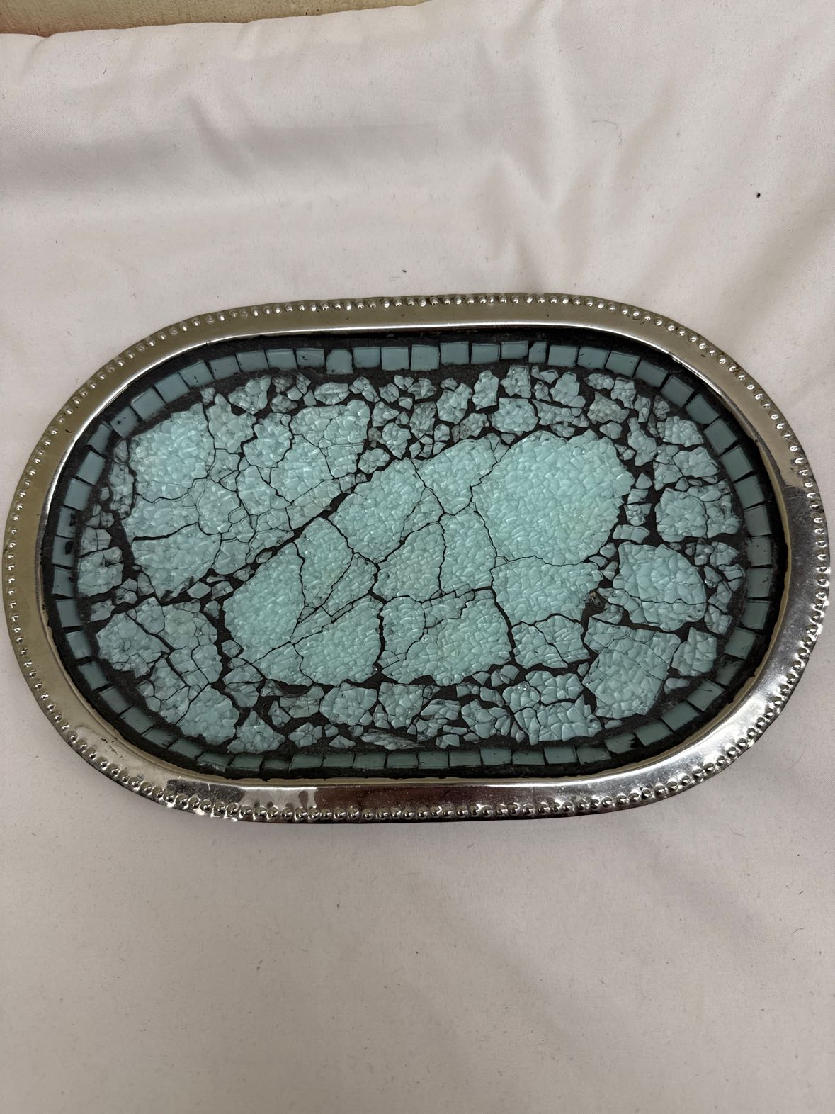 Blue Glass Mosaic Tray