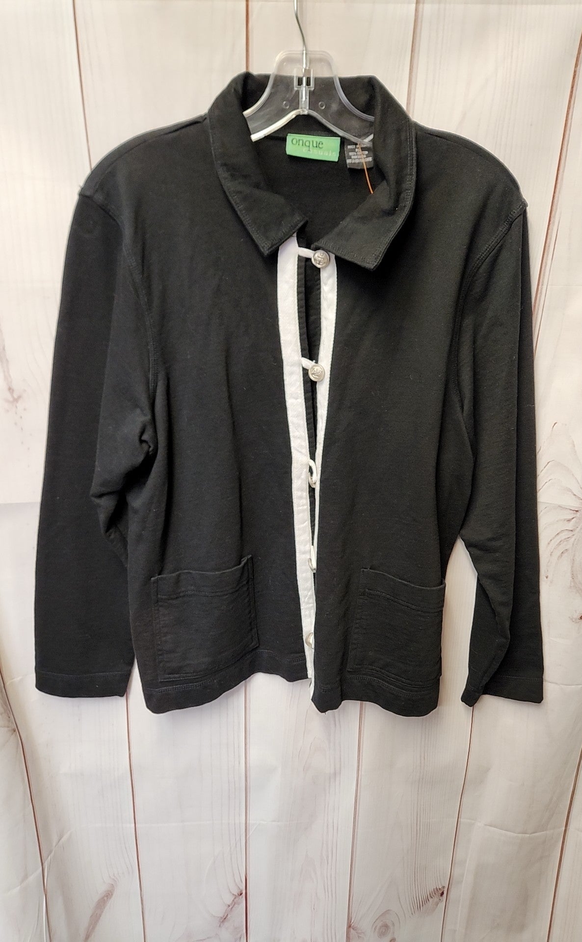 Onque Women's Size XL Black Cardigan