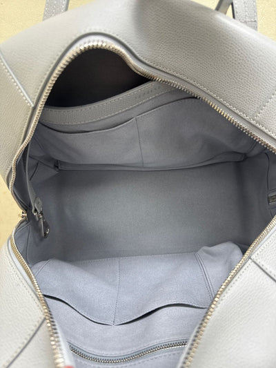 Senreve Doctor Bag Gray Pebbled Leather Shoulder Purse Bag