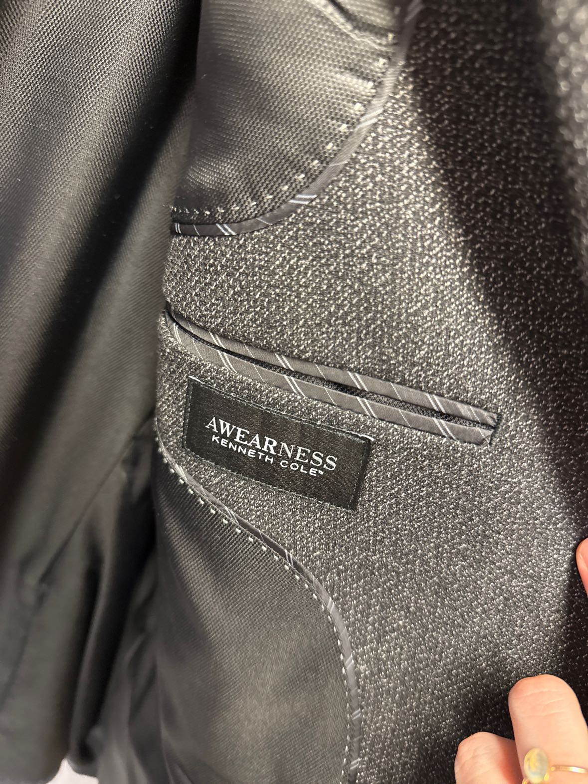 Kenneth Cole Awearness Men's Size 46 Gray Sport Coat