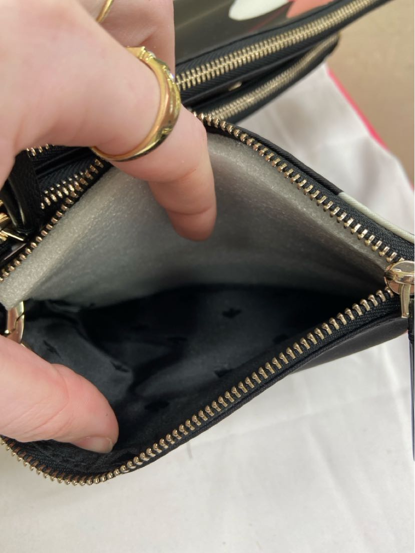 3PCS Kate Spade Black Floral Pouch
