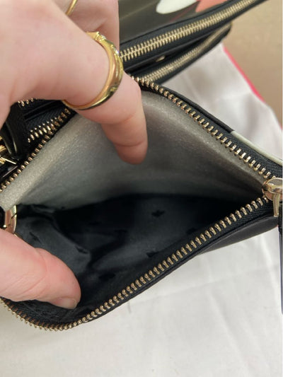 3PCS Kate Spade Black Floral Pouch