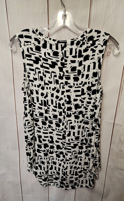 Apt 9 Women's Size S White & Black Sleeveless Top