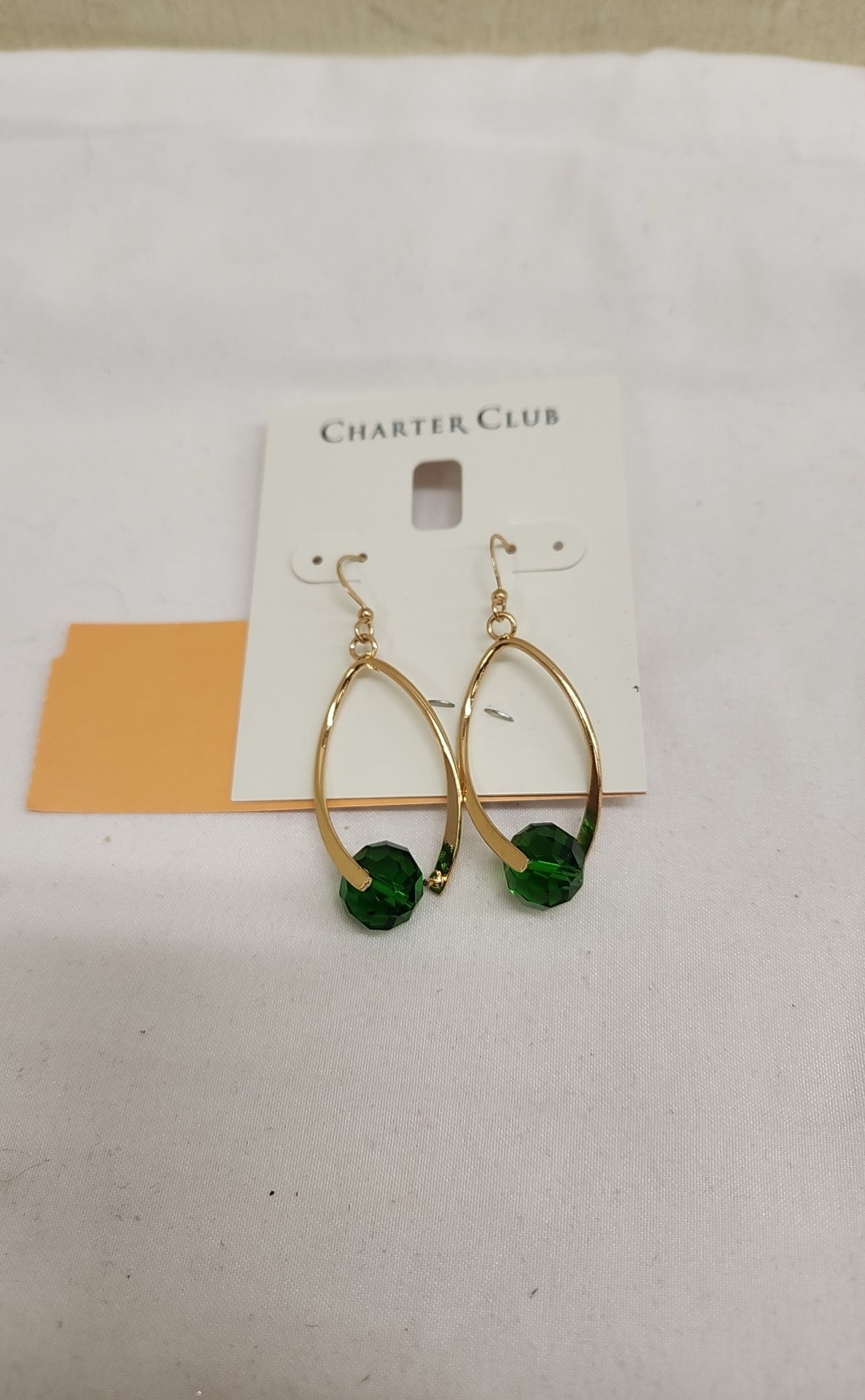 Charter Club Gold & Green Earrings