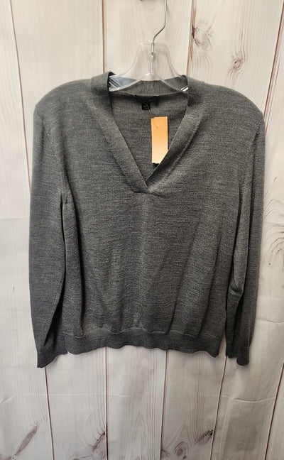 Lafayette 148 Women's Size XL Gray Long Sleeve Top