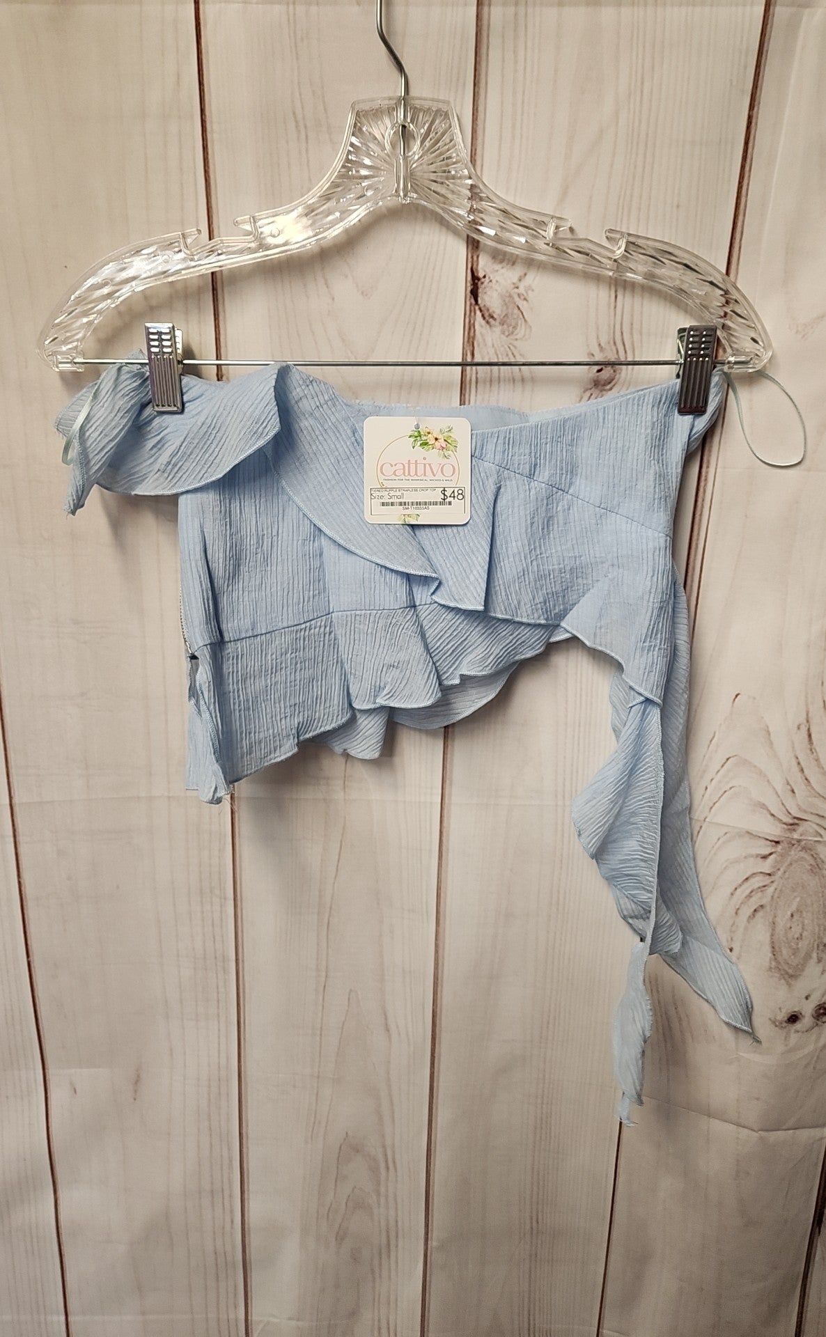 NWT Sky to Moon Women's Size S Light Blue Sleeveless Top