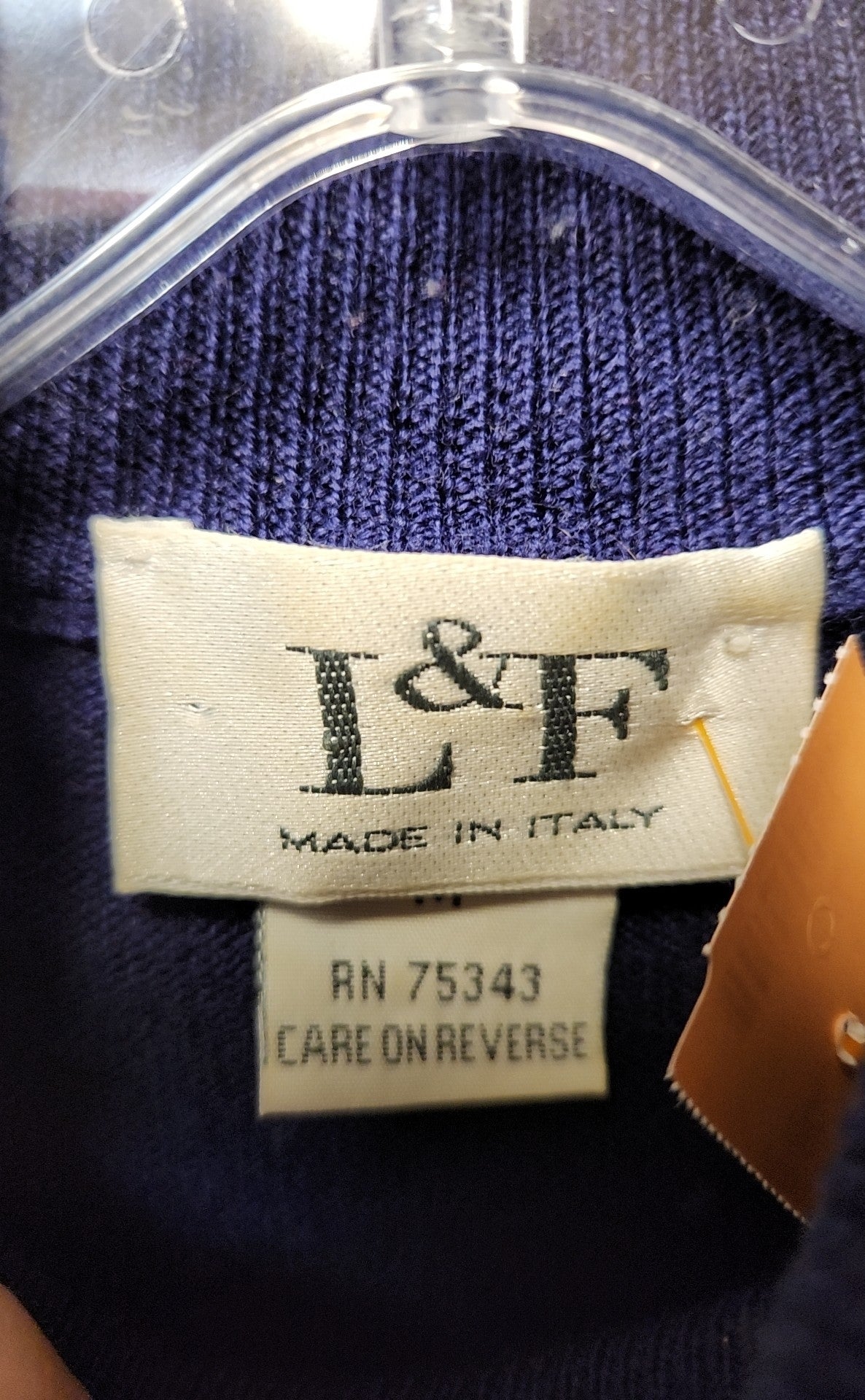 L&F Italy Women's Size M Purple Merino Wool Sweater