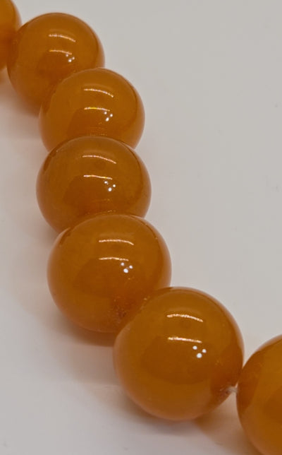Vintage Natural Butterscotch Egg Yolk Amber Graduated Round Beads Necklace 89g